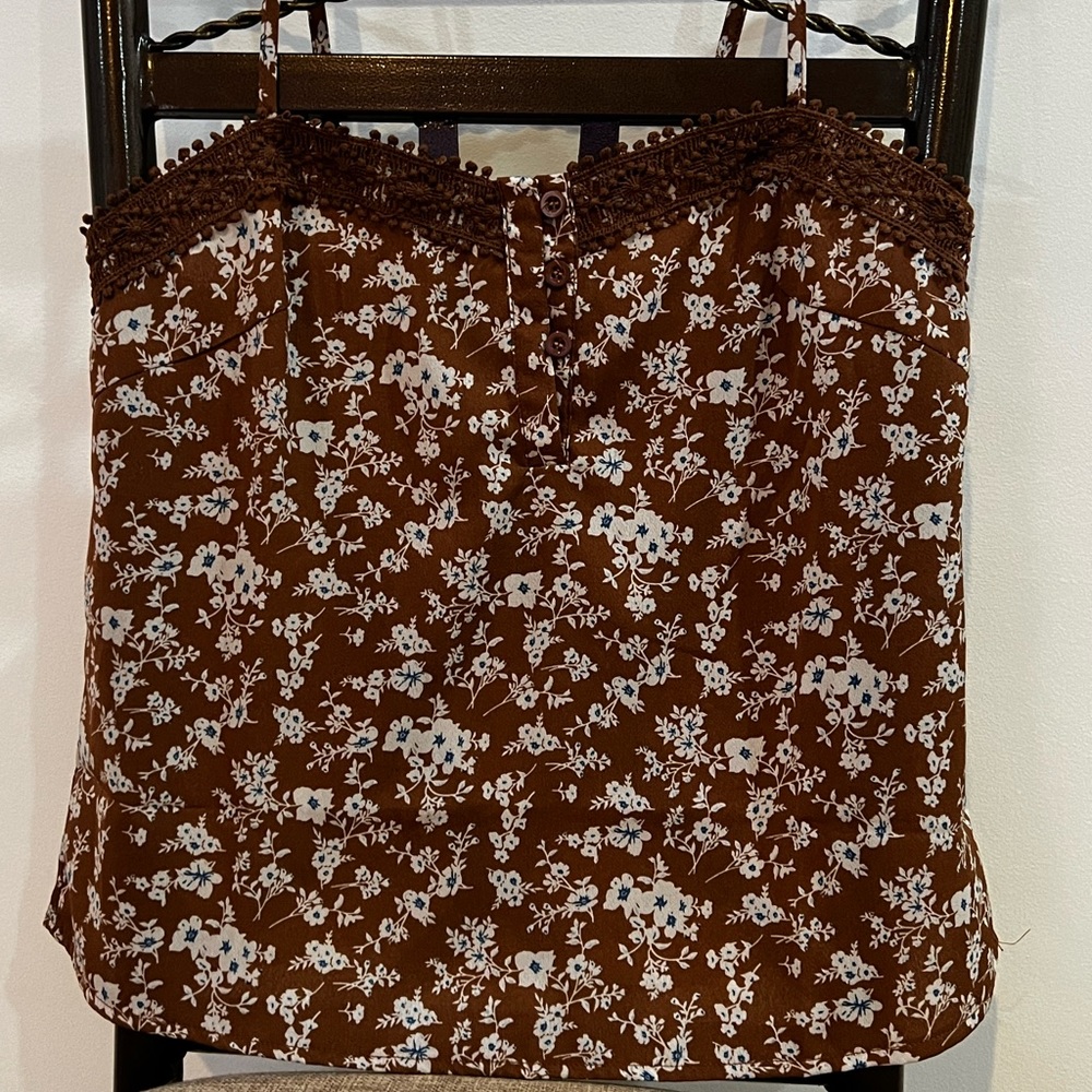 SHEIN brown floral cami